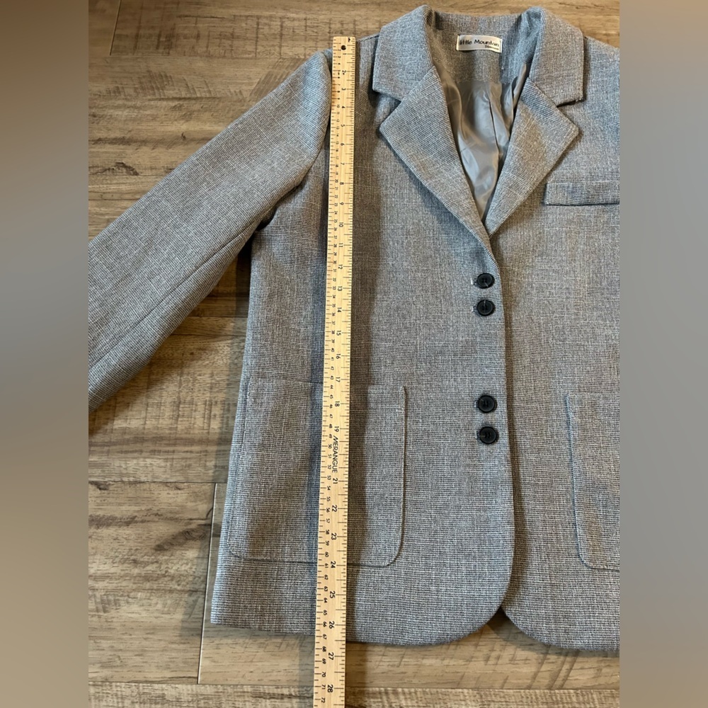 Little Mountain Vancouver small shop tweed grey black Blazer business casual - Picture 11 of 11